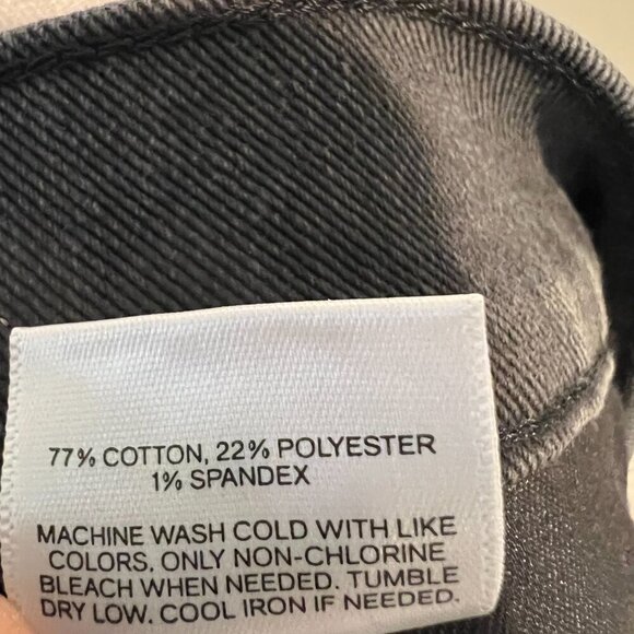 NWT Express Black Super High Rise Denim Maxi Skirt with slit, Size 8 - Picture 15 of 15